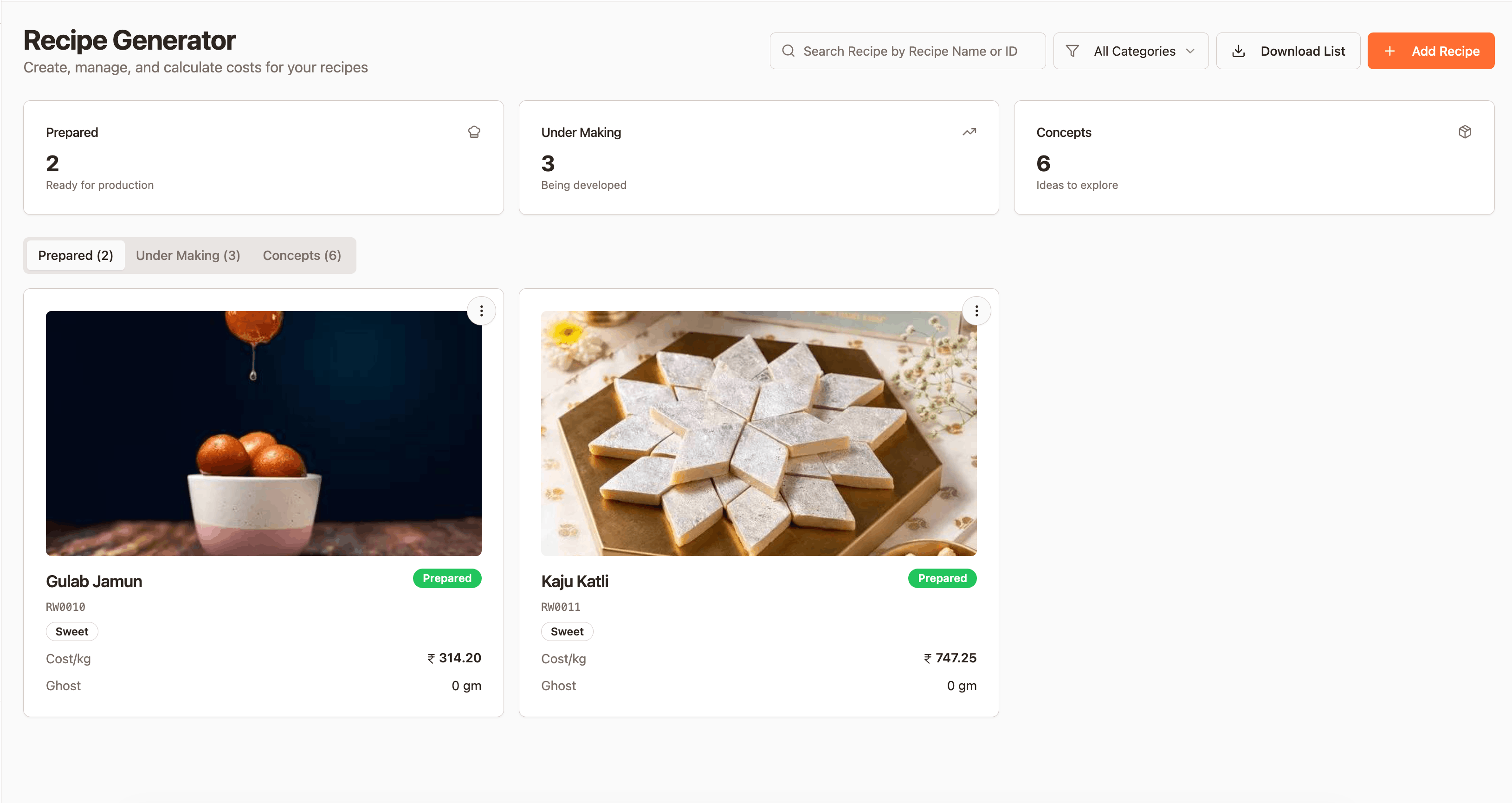 Sweet recipes inside SwaadBook